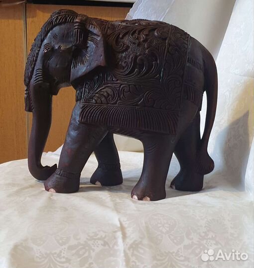 Слон индийский натуральное дерево