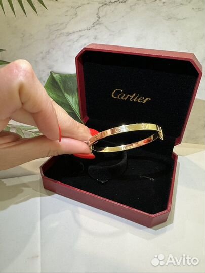 Золотой браслет cartier585 обруч