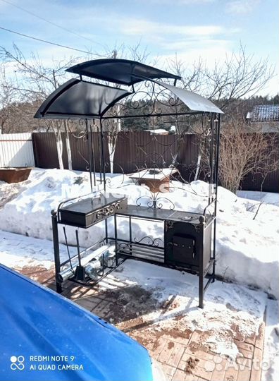 Мангал с крышей