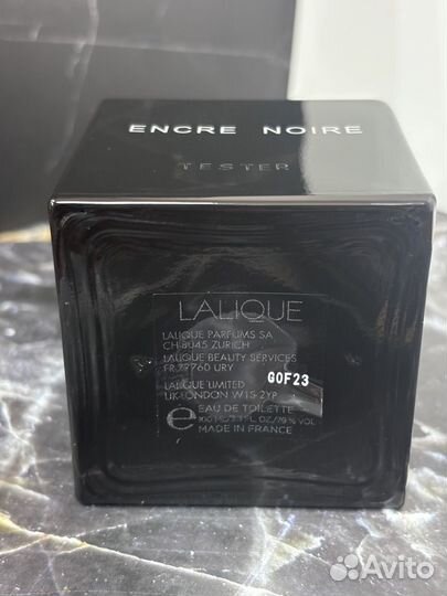 Lalique encre noire pour homme 100мл тестер