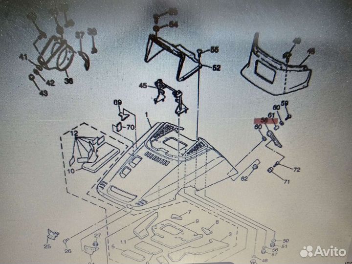 Резинка капота снегоход квадроцикл Ямаха Yamaha