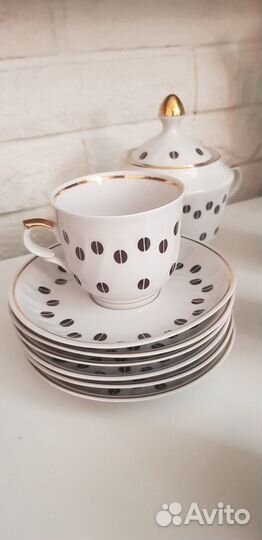 Кофейный сервиз (Рижский фарфоровый завод, RPR)