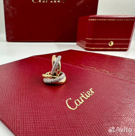 Золотые серьги Cartier