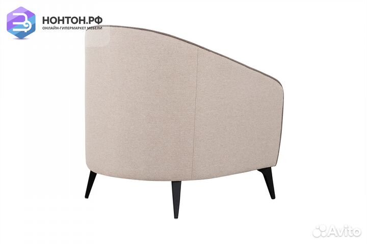 Кресло Бернис бежевое / светло-коричневое