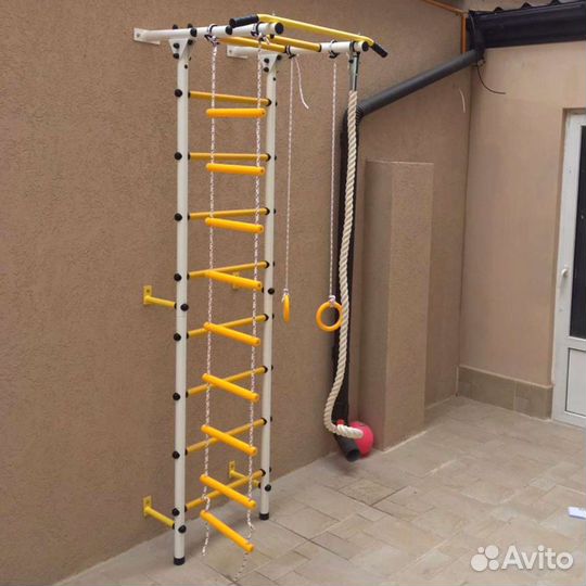 Шведская стенка детская канат лесенка кольца дск