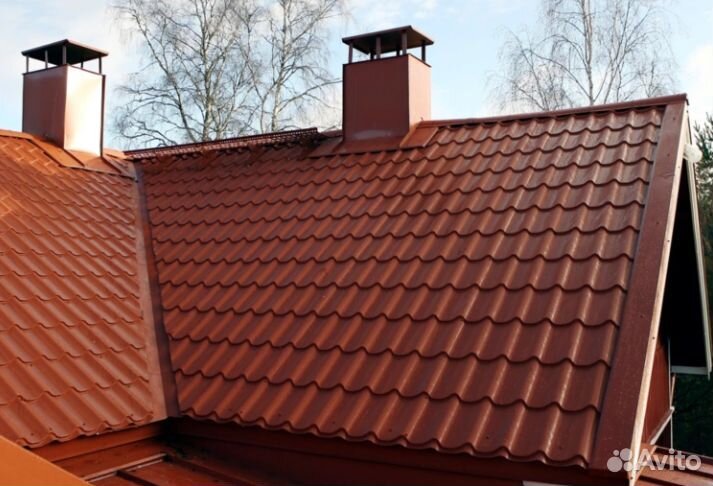 Металлочерепица для дома клумбы