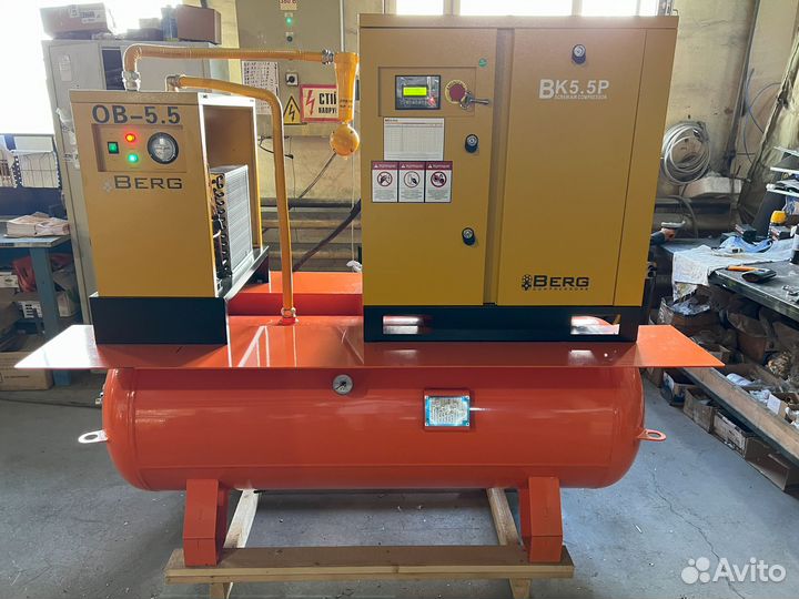 Винтовой компрессор 5.5 кВт с гарантией