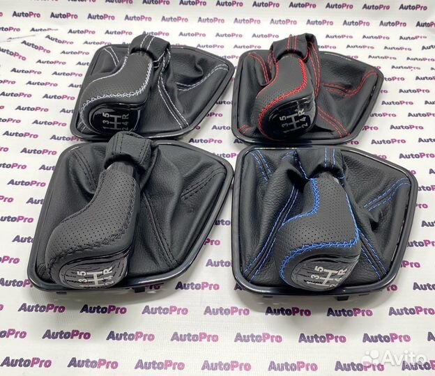 Ручка кпп кожа в сборе LADA Priora-2(черный лак)