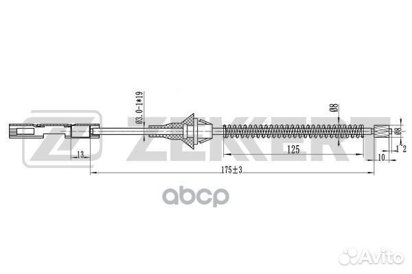 Трос стояночного тормоза задн. лев./прав. Ford