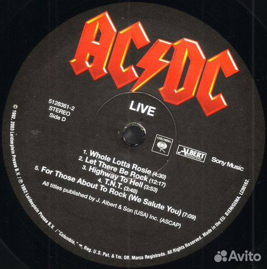 Виниловая пластинка AC/DC live (Remastered/180 Gra