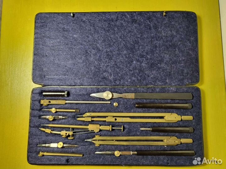 Старинная готовальня E.O.Richter& Co., начало хх в