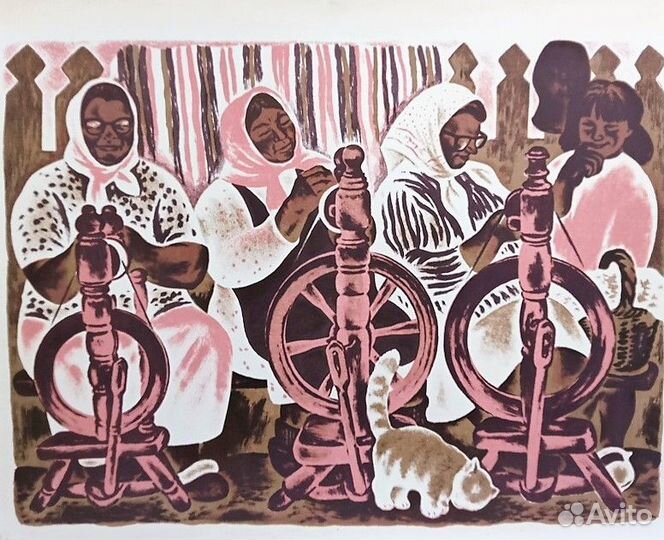 Картина /графика /соцреализм/ СССР/старая