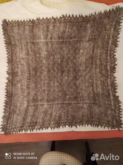 Оренбургский пуховый платок Паутинка 100х100 см