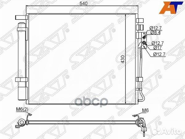 Радиатор кондиционера Kia Sorento 09-21 stka563