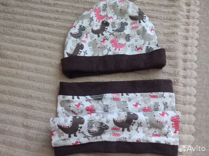 Комплект шапка и снут на 2-3 года