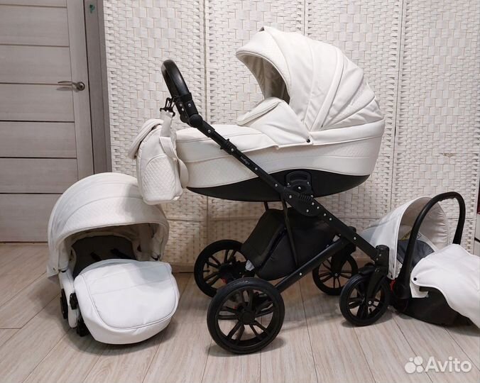 Коляска Indigo 3в1 Экокожа