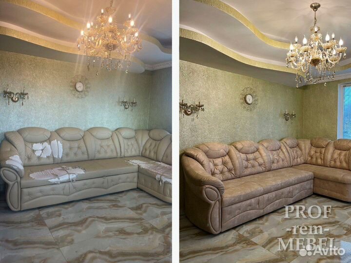 Перетяжка мягкой мебели