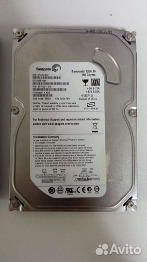 Barracuda 7200. 10, 160Gb. Комплект из 2х