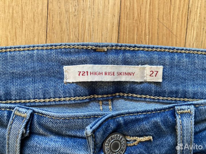 Джинсы Levis 721 High Rise Skinny 27 размер