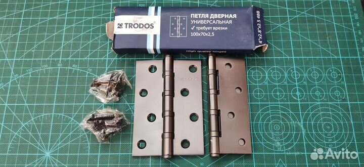 Петля дверная Trodos (графит) 100*70*2,5мм