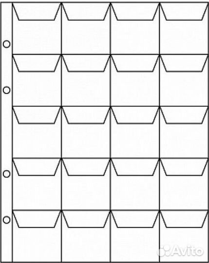 Лист для монет на 35, 24, 20, 12 ячеек. Доставка