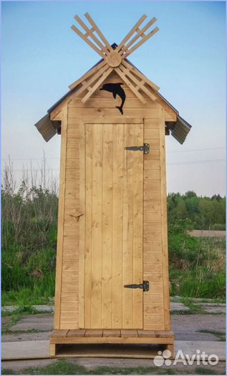 Дачный туалет с декором и установкой HPX