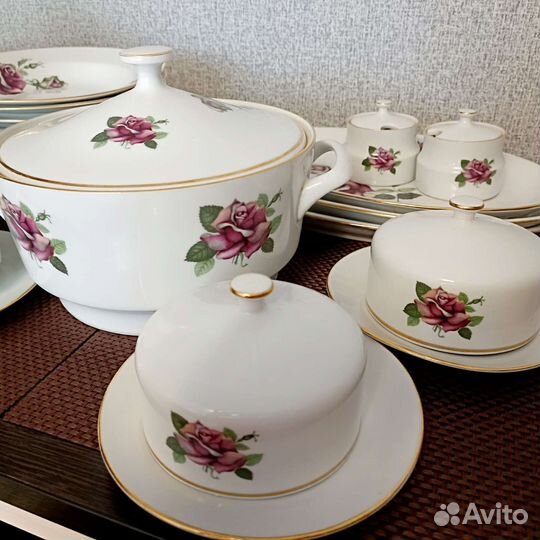 Столовый сервиз «Роза» Богемия Чехословакия