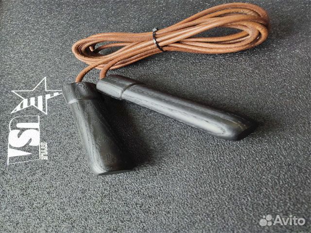 Скакалка кожаная USA style (дерево,кожа)