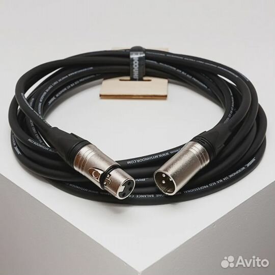 Микрофонный кабель с разъёмами XLR, shnoor 1,5м