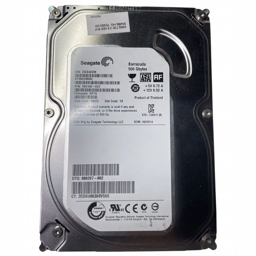 [747991-001] Жесткий Диск Hp 500gb Sata3 3,5" Hdd 747991-001