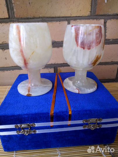 Бокалы для хереса из оникса в подарочной коробке