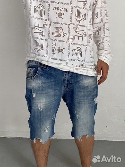 32 Galliano Distressed Denim Shorts Margiela Dior