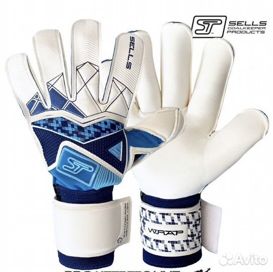 Вратарские перчатки sells wrap aqua cyclone