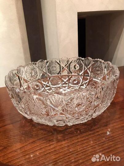 Хрустальная ваза- фруктовница СССР