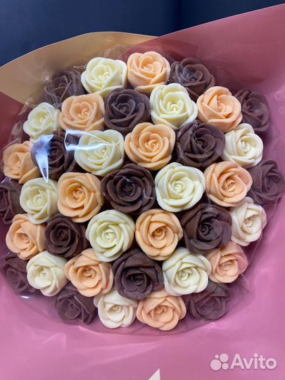 Букет 37 Шоколадных Роз из Бельгийского Шоколада