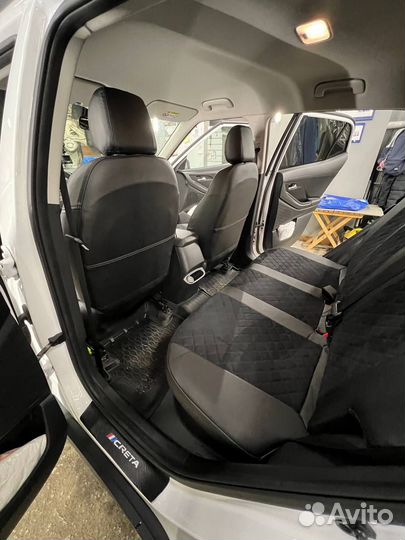 Чехлы экокожа Ромб на Hyundai Tucson 3 Автопилот