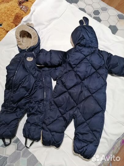 Зимние комбинезоны для двойни р80