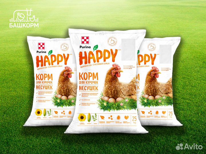 Комбикорм для кур-несушек Purina Happy