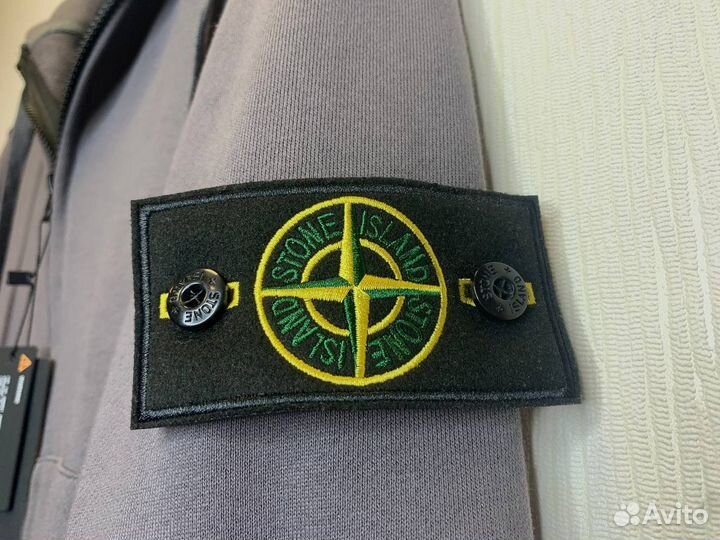 Зипка stone island тёмна серая