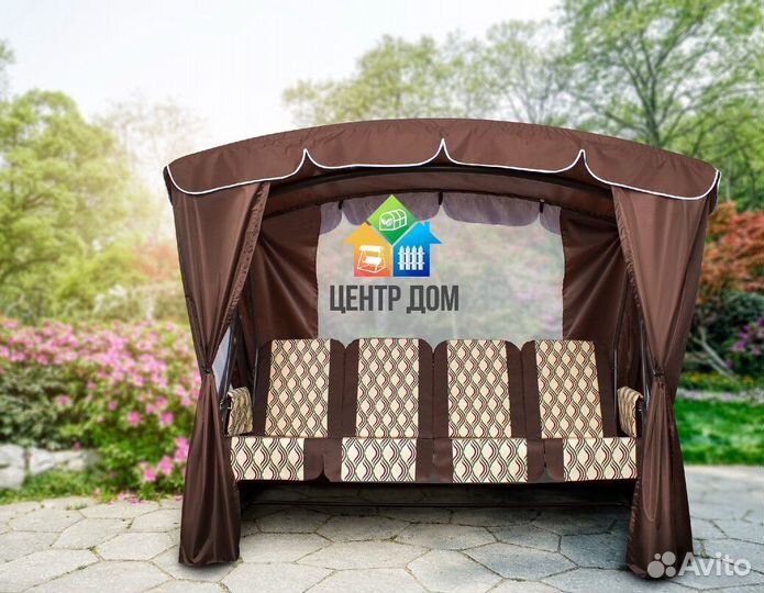 Качели садовые 4х местные