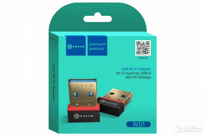 Адаптер Wi-Fi Dream W01 150MB/S чёрный