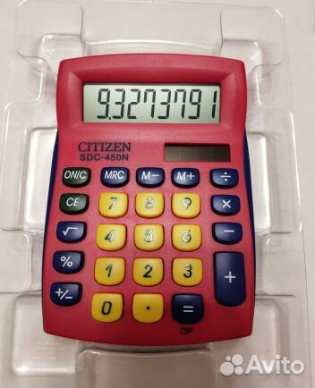 Калькулятор детский citizen красный sdc450nrd