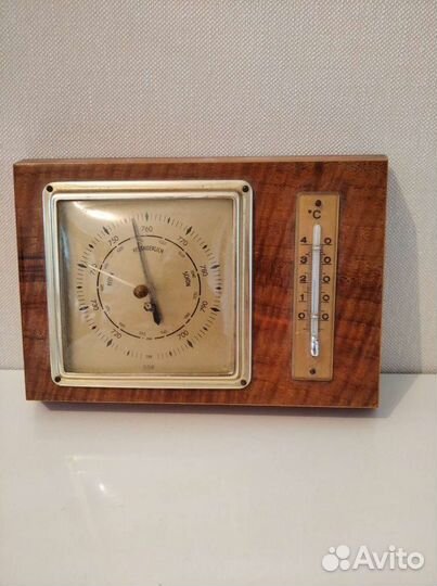 Метеостанция, старинный немецкий барометр