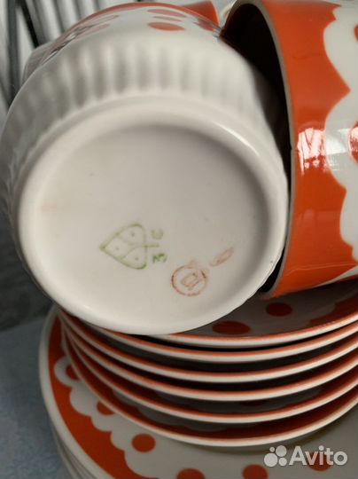 Сервиз чайный «Горошек» - фарфор СССР
