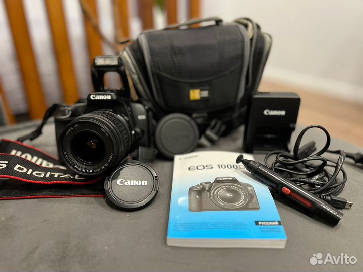 Зеркальный фотоаппарат canon eos1000d 18-55 мм