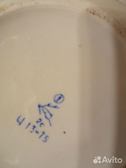 Фарфоровый большой доливной чайник 3 л СССР