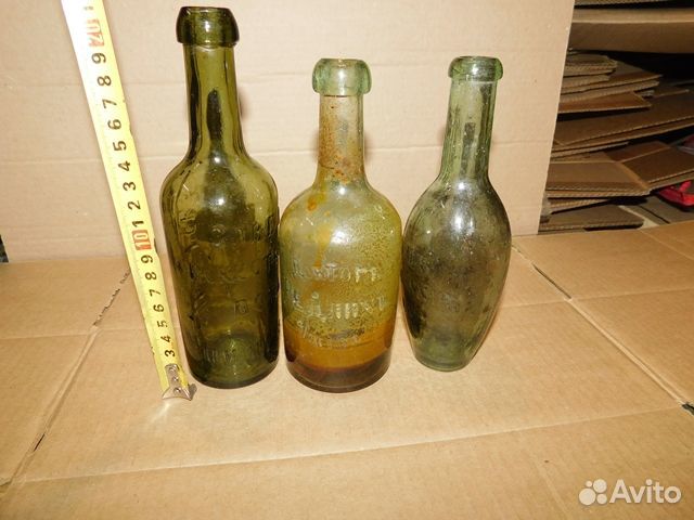 3 старинные бутылки Минеральная вода Шефер,Редлих