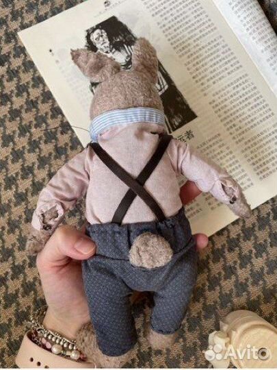 Заяц тедди игрушка ручной работы символ года