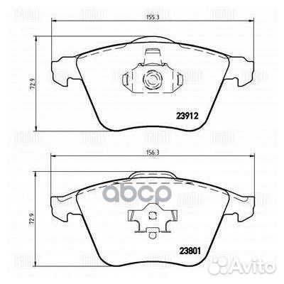 Колодки торм. для а/м Volvo S40 (04) /V40 (12)