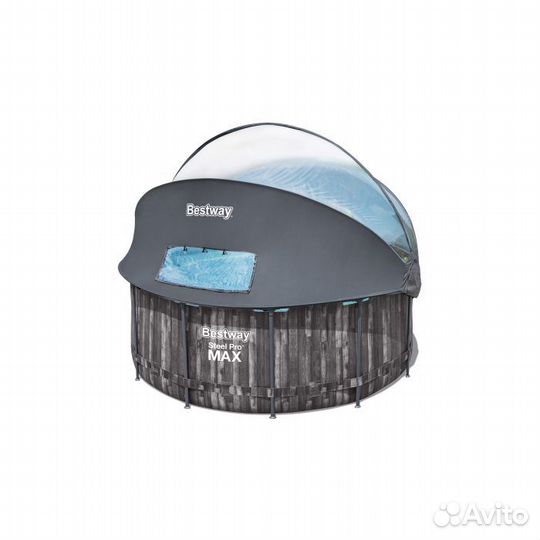 Каркасный бассейн 366х122 с куполом